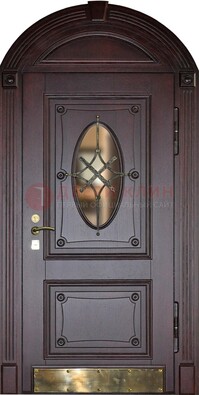 Арочная металлическая дверь с виноритом ДА-38 в Электроуглях