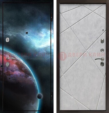 Железная дверь с фотопечатью планеты ДФ-21 в Электроуглях