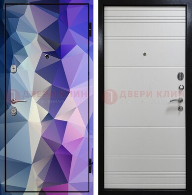 Железная дверь с абстрактной фотопечатью ДФ-44 в Электроуглях