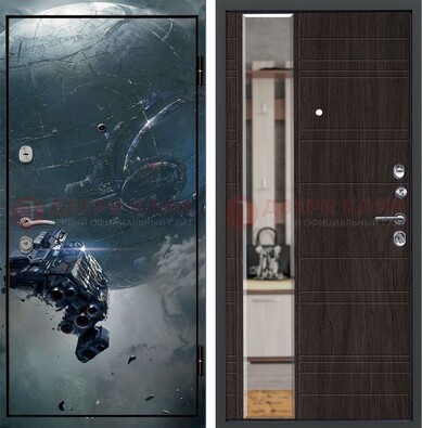 Железная дверь с фотопечатью космической фантастики ДФ-51 в Электроуглях