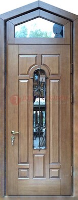 Железная дверь Винорит с фрамугой для частного дома ДФГ-34 в Электроуглях