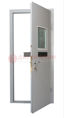 Белая металлическая дверь в кассу ДКС-1 в Электроуглях