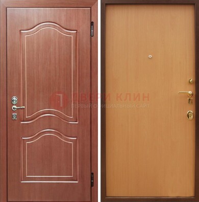 Входная дверь отделанная МДФ и ламинатом внутри ДМ-159 в Электроуглях