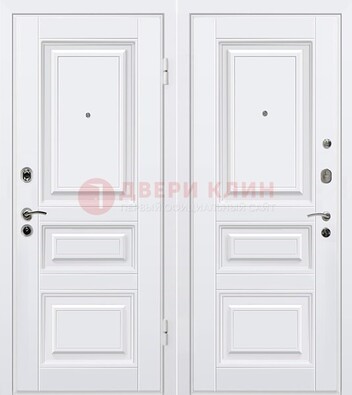 Белая металлическая дверь с МДФ ДМ-179 в Электроуглях