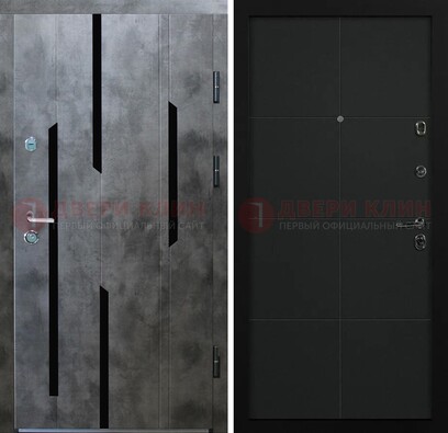 Стальная дверь с МДФ в темном цвете ДМ-415 в Электроуглях