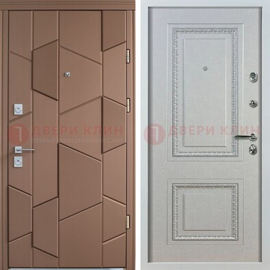 Квартирная стальная дверь с разными панелями МДФ ДМ-496 в Электроуглях