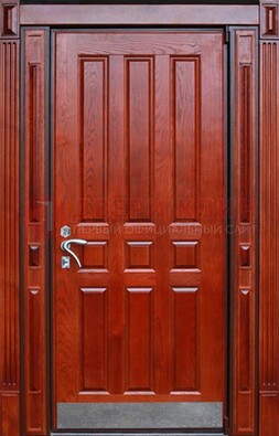 Красная входная дверь для улицы с МДФ ДМ-532 в Электроуглях