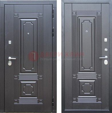Декоративная серая металлическая дверь с МДФ ДМ-57 в Электроуглях