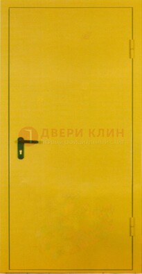 Желтая железная дверь с нитроэмалью ДН-5 в Электроуглях