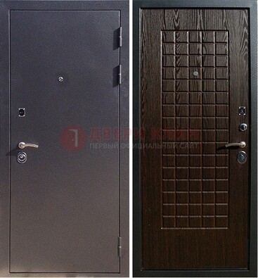 Серая металлическая дверь с порошковым напылением ДП-153 в Электроуглях