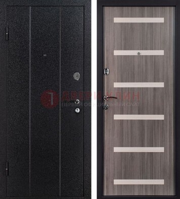 Черная стальная дверь с порошковым окрасом ДП-199 в Электроуглях