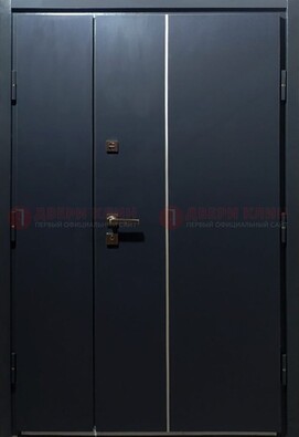 Темная металлическая дверь с порошковым покрытием ДП-220 в Электроуглях