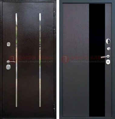 Стальная дверь с порошковым напылением с МДФ и стеклом ДП-230 в Электроуглях