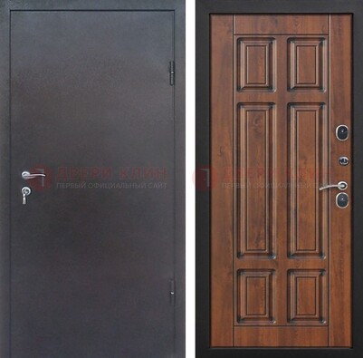 Темная входная дверь с порошковым покрытием с МДФ панелью ДП-235 в Электроуглях
