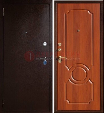 Темная железная дверь с порошковым напылением ДП-46 в Электроуглях