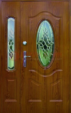 Парадная дверь со стеклянными вставками ДПР-73 для дома в Электроуглях