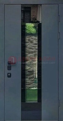 Современная дверь со стеклом для коттеджа ДС-40 в Электроуглях