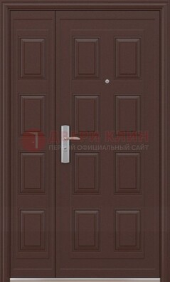 Коричневая железная тамбурная дверь ДТМ-37 в Электроуглях
