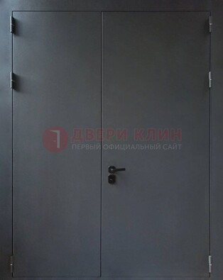 Черная распашная тамбурная дверь Порошок ДТМ-46 в Электроуглях
