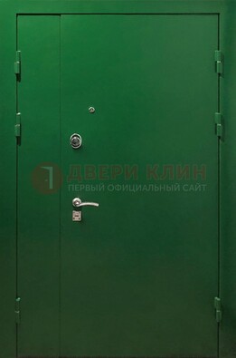 Зеленая распашная тамбурная дверь Порошок ДТМ-47 в Электроуглях