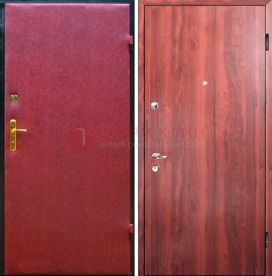Красная входная дверь с винилискожей ДВ-30 в Электроуглях
