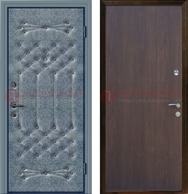 Серая металлическая дверь с винилискожей ДВ-35 в Электроуглях
