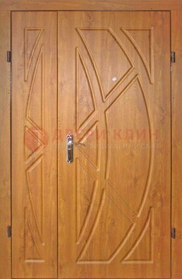 Полуторная металлическая дверь с МДФ золотой дуб ПЛ-17 в Электроуглях