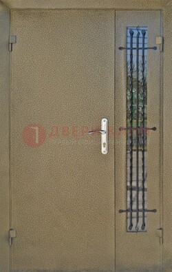 Тамбурная дверь Порошок со стеклом и ковкой ПЛ-20 в Электроуглях